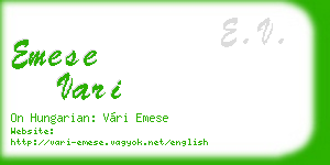 emese vari business card