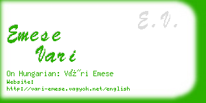 emese vari business card